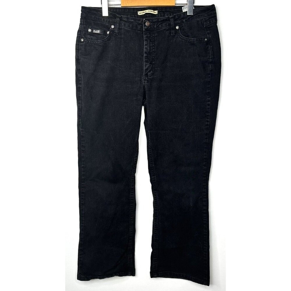 VTG Lee Riders Womens Jeans Highrise Straight Leg Slim Casual Denim Black 16M
